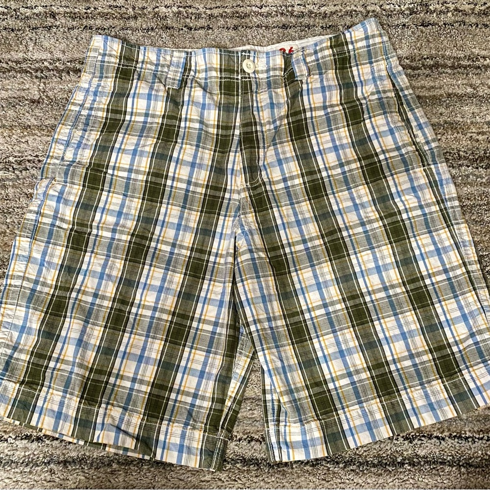 Mossimo Supply Co. Plaid Cotton Shorts in Blue, Green, White (6)